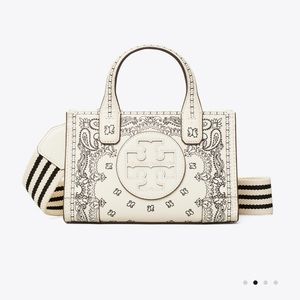 Tory Burch Ella Micro Tote Bag Bandana Paisley
